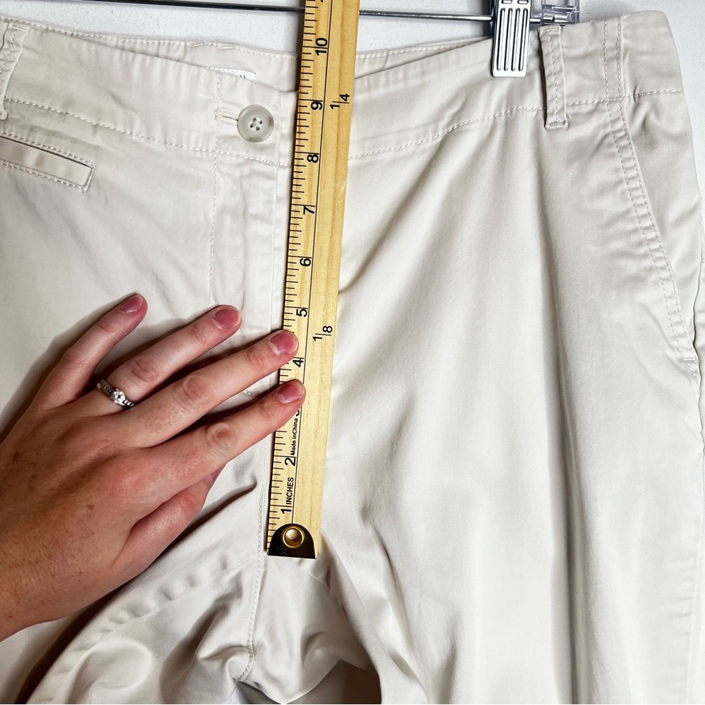 J. Jill Live-In Chino Pants Sz 10 Beige Sea Salt Straight Leg Stretch Classic - Picture 9 of 10